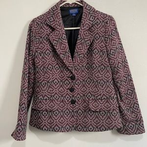Pendleton diamond patterned blazer